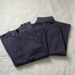 Comfrt Stone Blue Waffle Lounge Set